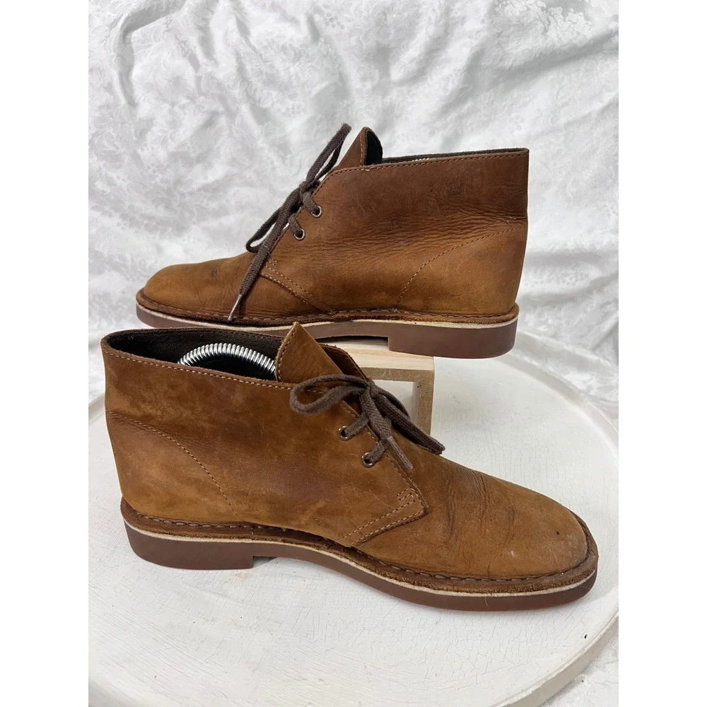 Clarks Bushacre 2 Brown Leather Chukka Desert Boots Mens 7.5 260822863075